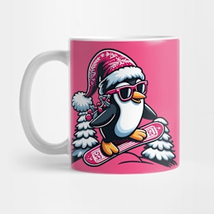 Sleek Slopes Penguin Mug